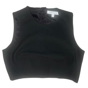 Elizabeth James  Black Crop Top S 10 Round Neck Dark Academia Emo Minimalist